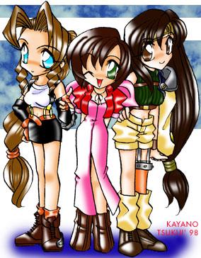 Aerith, Youfi et Tifa